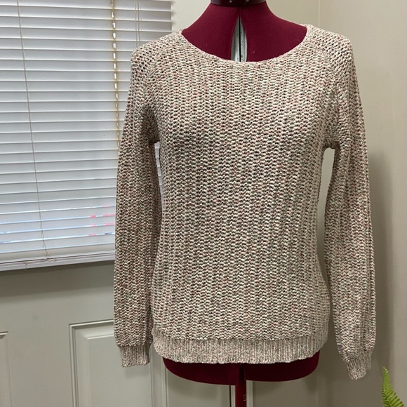 Soyaconcept women cream and pink knitted long sleeves sweater. Size S. Used. - Picture 8 of 8